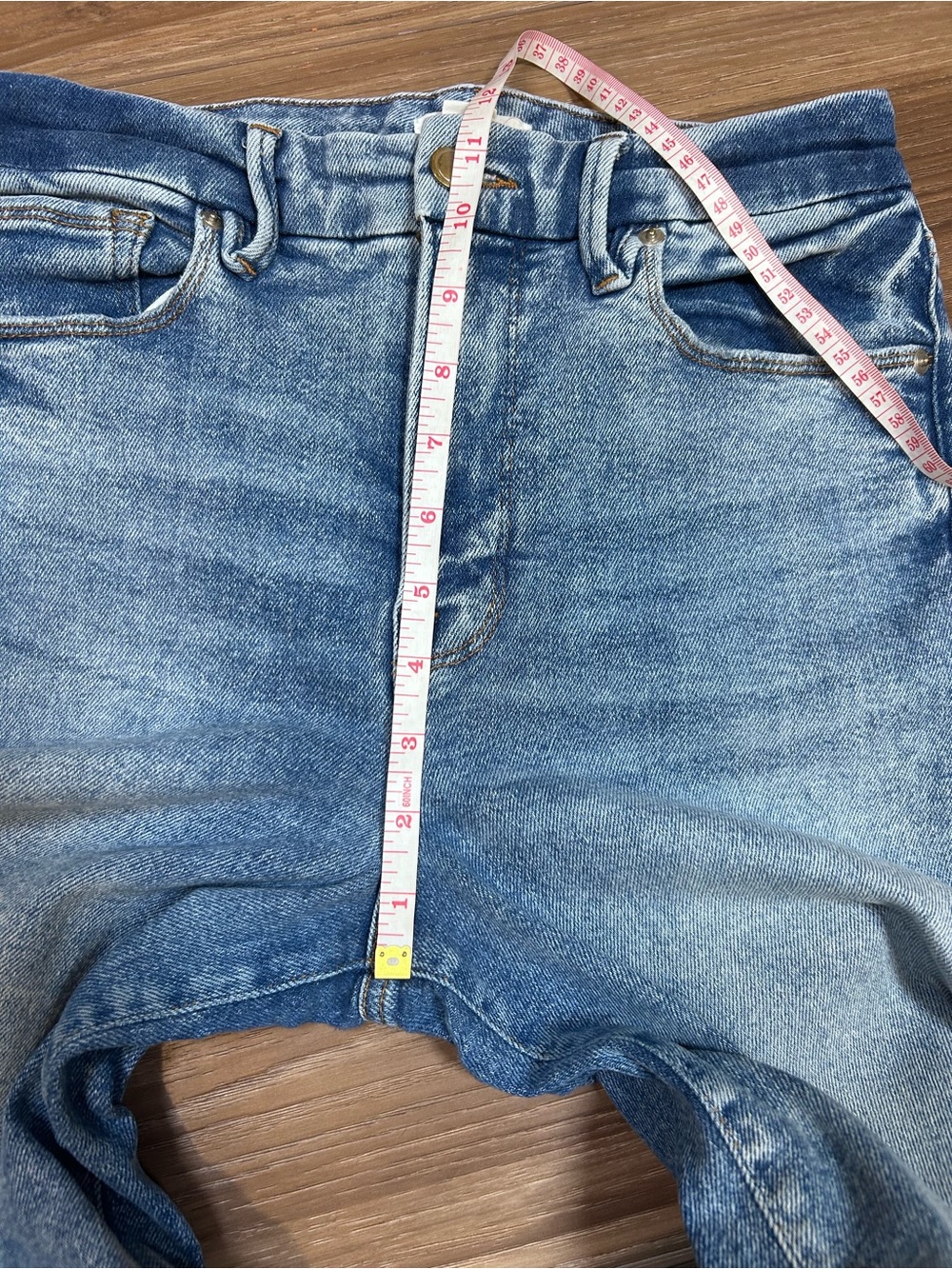 Good American Good waist Crop palazzo wide leg jeans size 8/29 stretch high rise - Picture 7 of 8